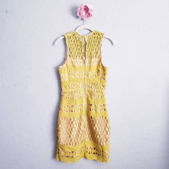 Endless Rose Yellow Guipure Lace Dress - Picture 8 of 10